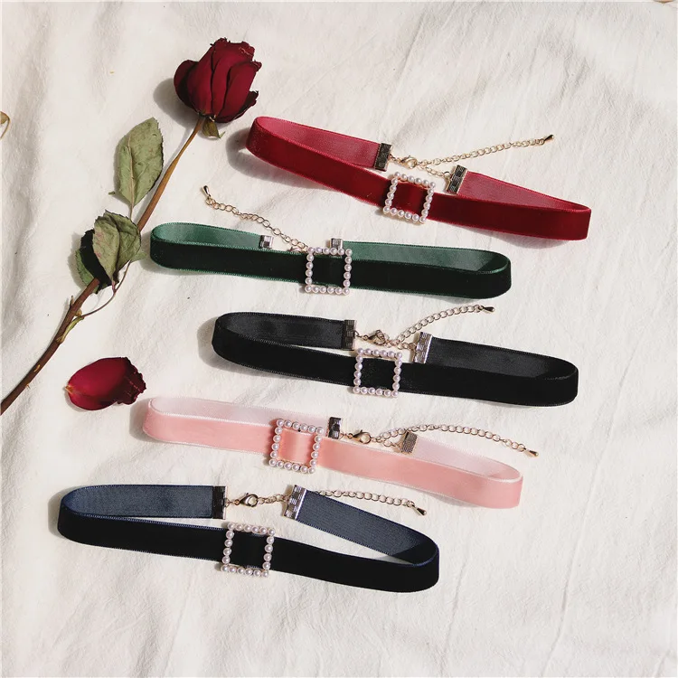 Vintage Pearl กำมะหยี่ Chokers - Pearl Choker Necklace Vintage บทวิจารณ์และราคา