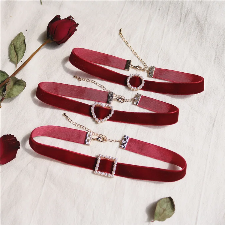 Vintage Pearl กำมะหยี่ Chokers - Pearl Choker Necklace Vintage บทวิจารณ์และราคา