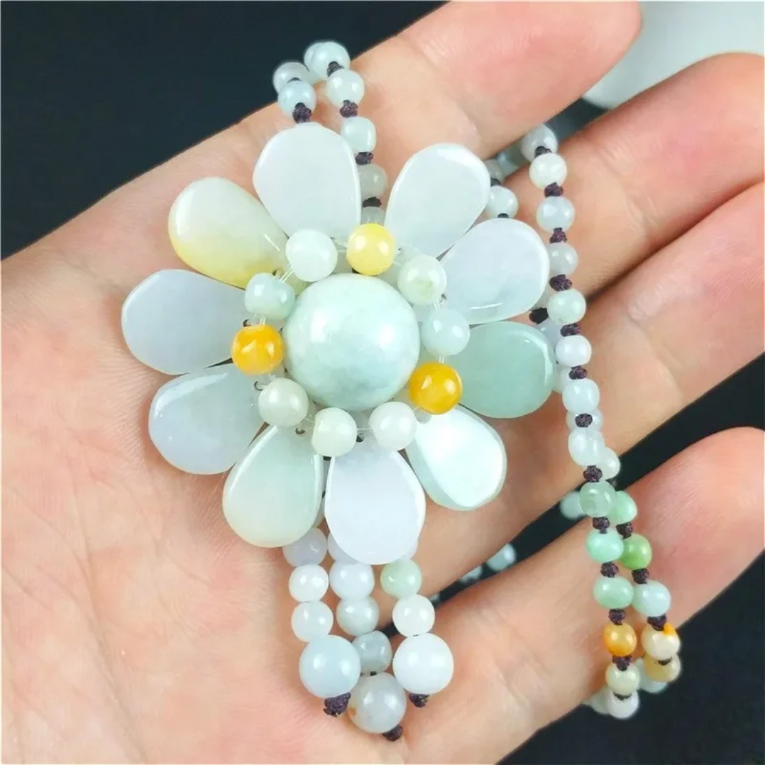 ได้รับการรับรองหยกพม่า Sunflow - Necklaces บทวิจารณ์และราคา