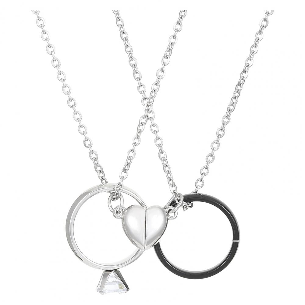 สร้อยคอจี้รูปแหวน สร้อยคอแม่เห - Magnetic Couple Matching Necklaces บทวิจารณ์และราคา