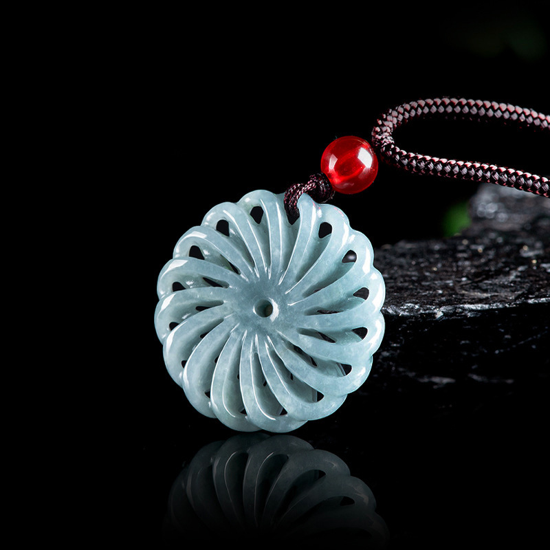 จี้หยกพม่ารูปดอกไม้ สร้อยคอ เค - Necklaces บทวิจารณ์และราคา