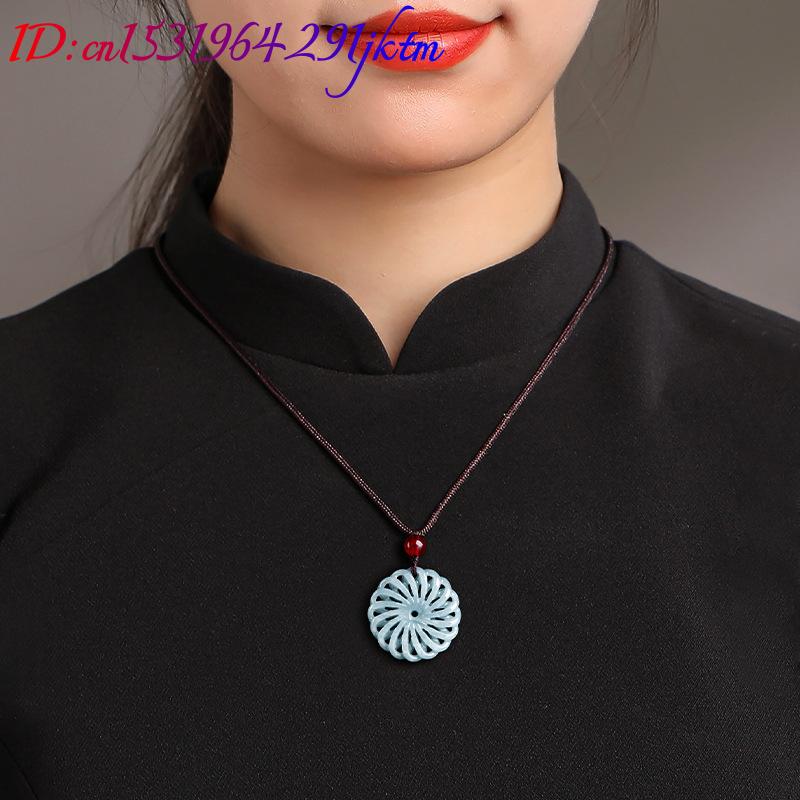 จี้หยกพม่ารูปดอกไม้ สร้อยคอ เค - Necklaces บทวิจารณ์และราคา