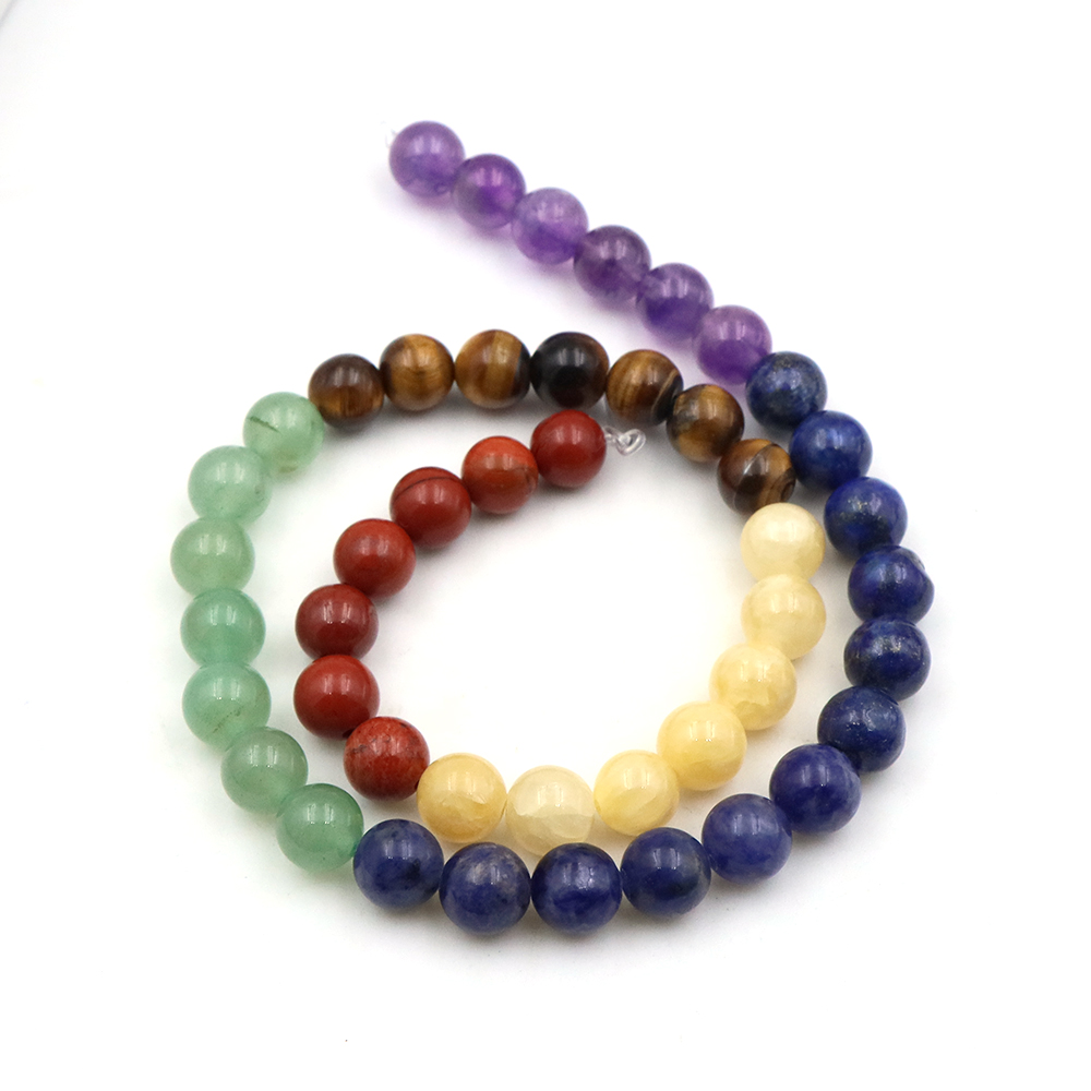 ลูกปัดคริสตัล 7 จักระธรรมชาติ  - Crystal Pendant Necklace Natural Stone บทวิจารณ์และราคา