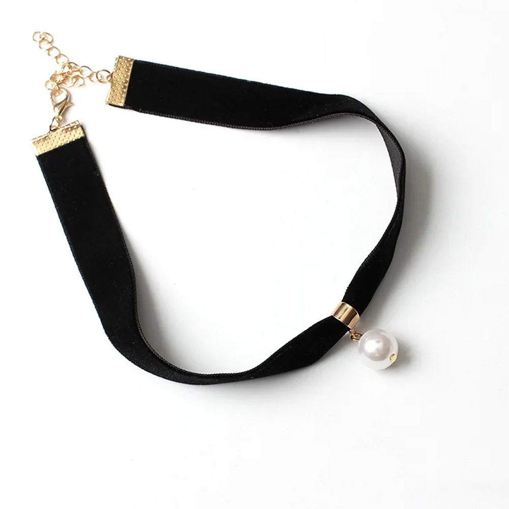 สร้อยคอไข่มุกวินเทจแบบเรียบง่า - Pearl Choker Necklace Vintage บทวิจารณ์และราคา