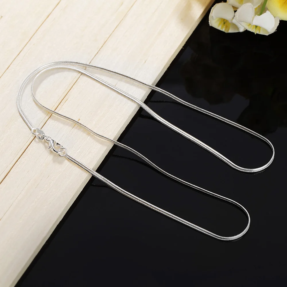 สร้อยคอเงินสเตอร์ลิงยาว40-75ซม - 925 Sterling Silver Chain Necklace Men บทวิจารณ์และราคา