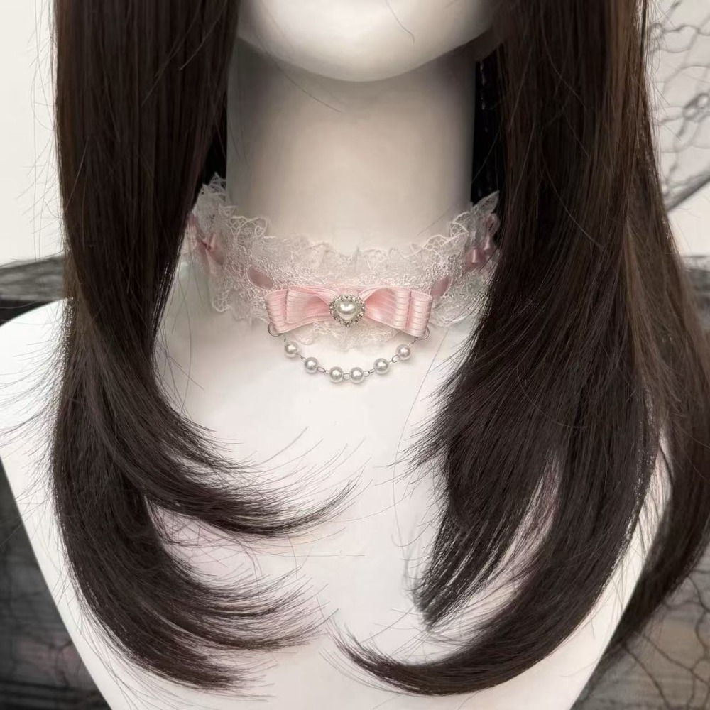 สร้อยคอแฟชั่นประดับโบว์ลูกไม้ส - Pearl Choker Necklace Vintage บทวิจารณ์และราคา