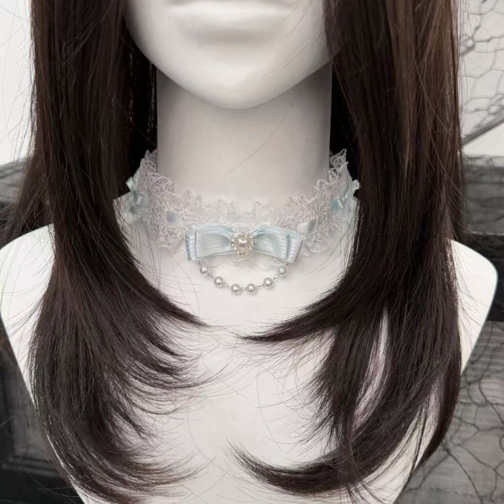 สร้อยคอแฟชั่นประดับโบว์ลูกไม้ส - Pearl Choker Necklace Vintage บทวิจารณ์และราคา