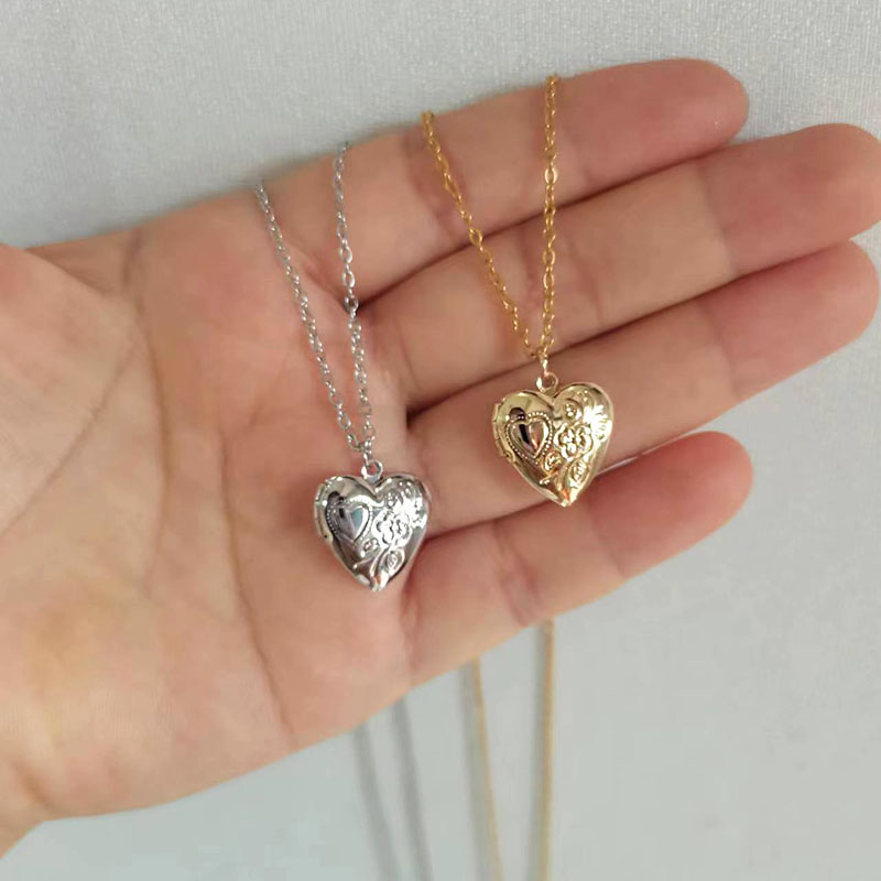 จี้กรอบรูปหัวใจเล็กๆ14มม. 1ชิ้ - Heart Locket Necklace Photo บทวิจารณ์และราคา