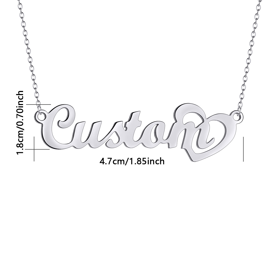 สร้อยคอพร้อมจี้สเตนเลสสตีลสำหร - Custom Name Necklace Stainless Steel บทวิจารณ์และราคา