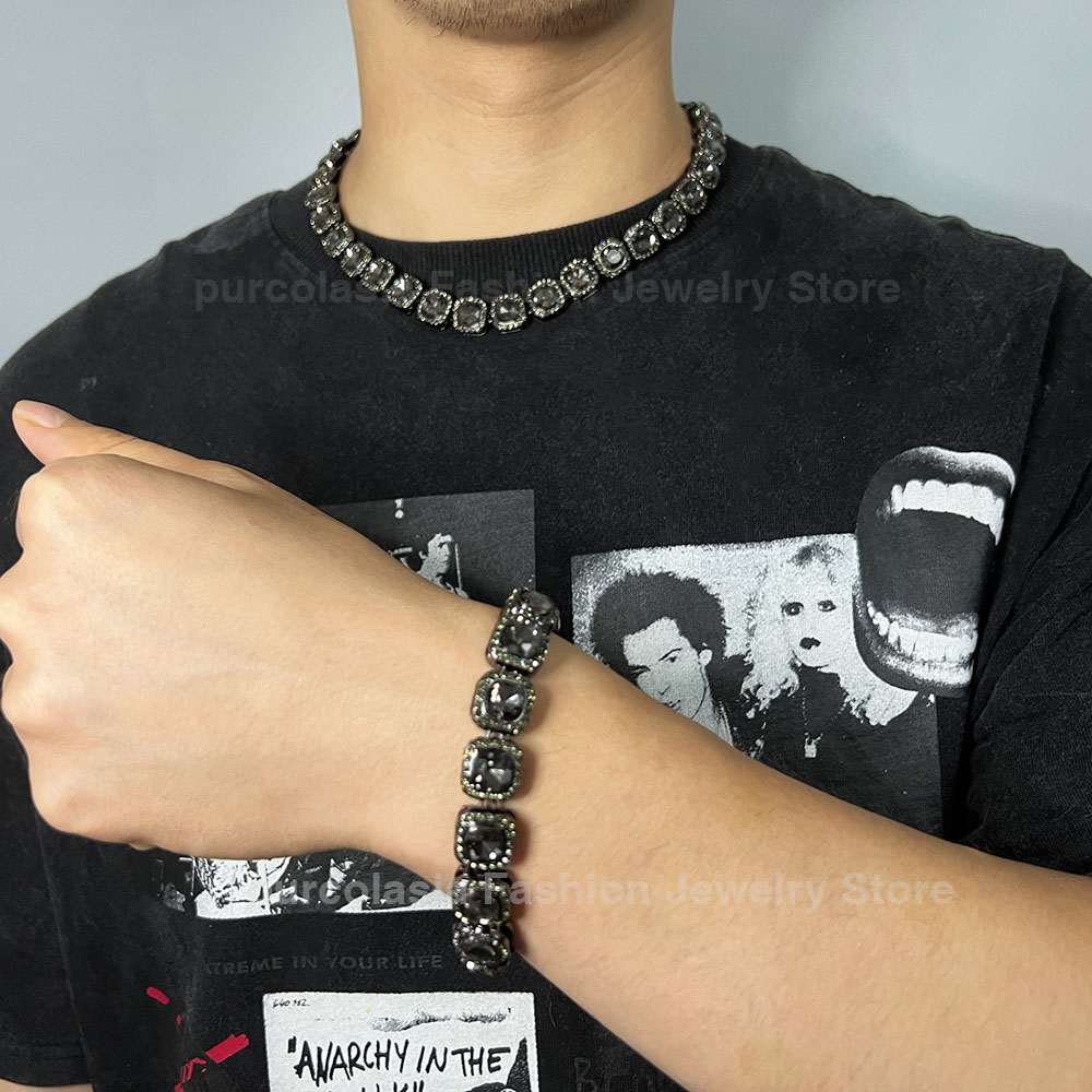 Brilliant Multi สี Iced Out สร - Cuban Link Chain 12Mm บทวิจารณ์และราคา