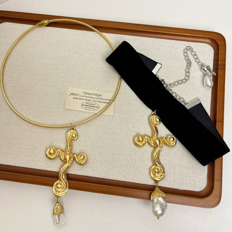 สร้อยคอจี้ไข่มุกบาโรกสไตล์วินเ - Pearl Choker Necklace Vintage บทวิจารณ์และราคา