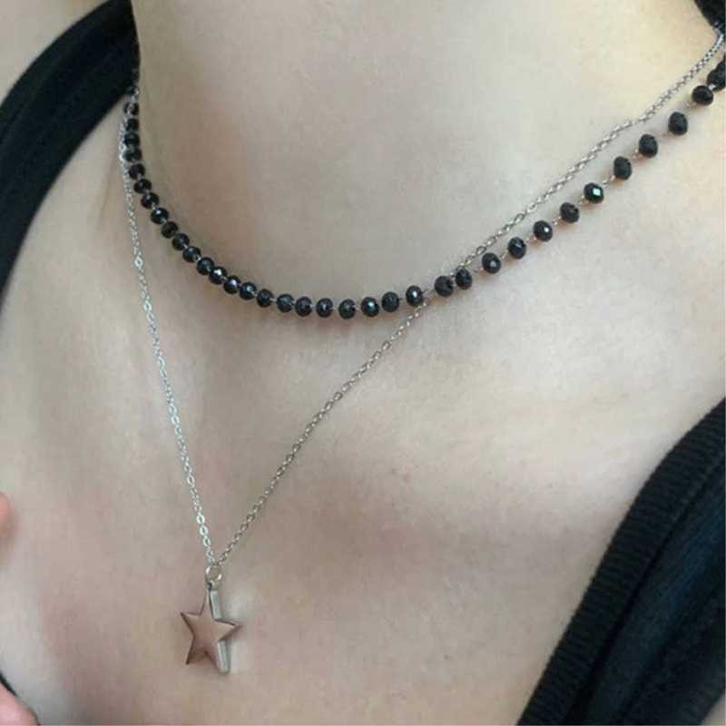 ชุดสร้อยคอแบบเลเยอร์สไตล์กอธิค - Layered Pendant Necklace Aesthetic บทวิจารณ์และราคา