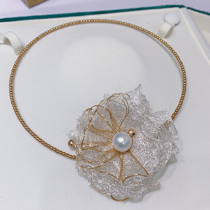 สร้อยคอแฟชั่นผู้หญิงสไตล์วินเท - Pearl Choker Necklace Vintage บทวิจารณ์และราคา
