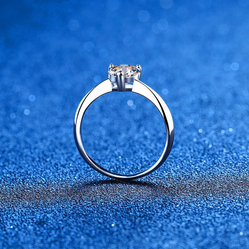 แหวนมอยซาไนต์รูปทรงแฟนซี 1 กะร - Moissanite Engagement Ring 1 Carat บทวิจารณ์และราคา