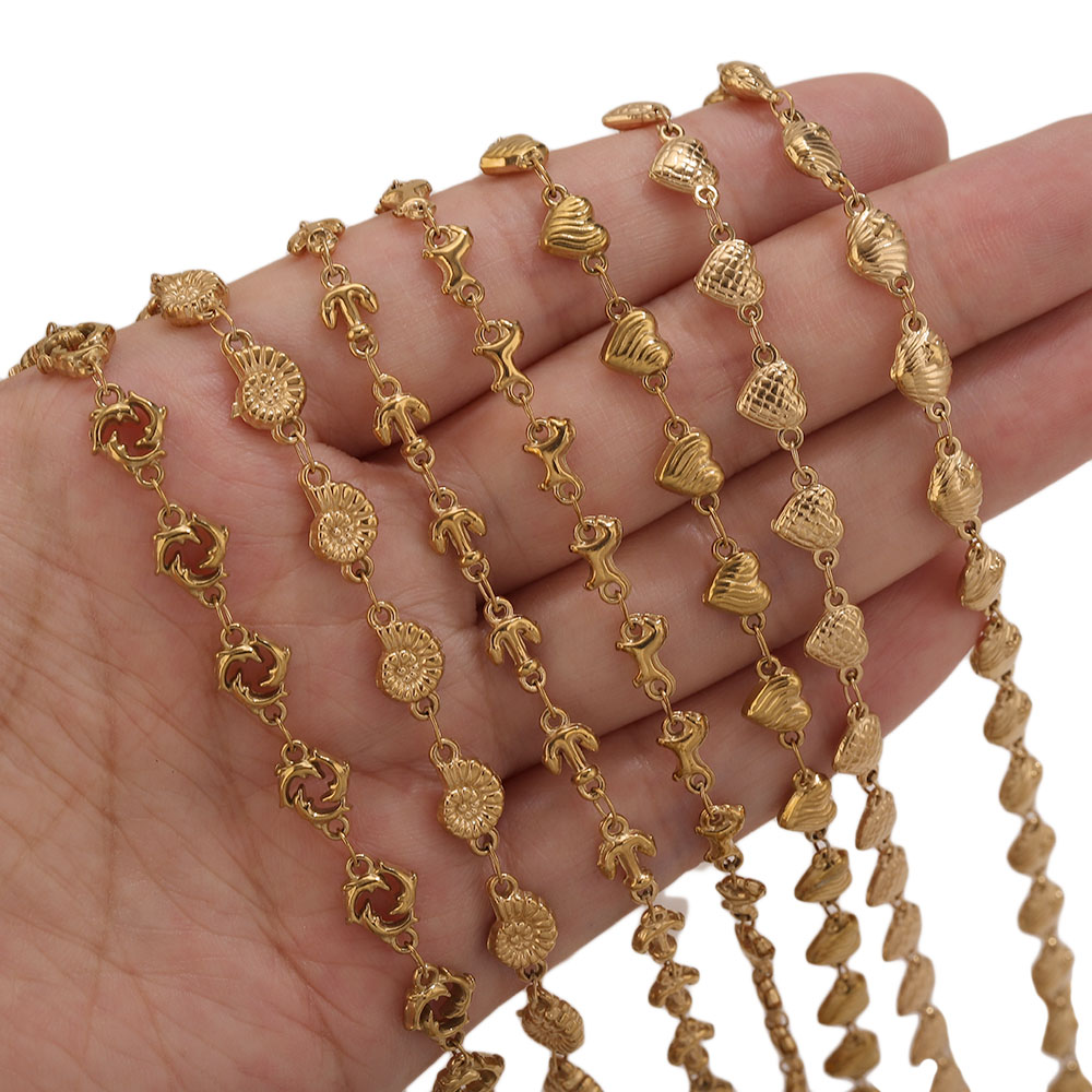โซ่สแตนเลสเคลือบทอง PVD 1M ลาย - Body Jewelry บทวิจารณ์และราคา