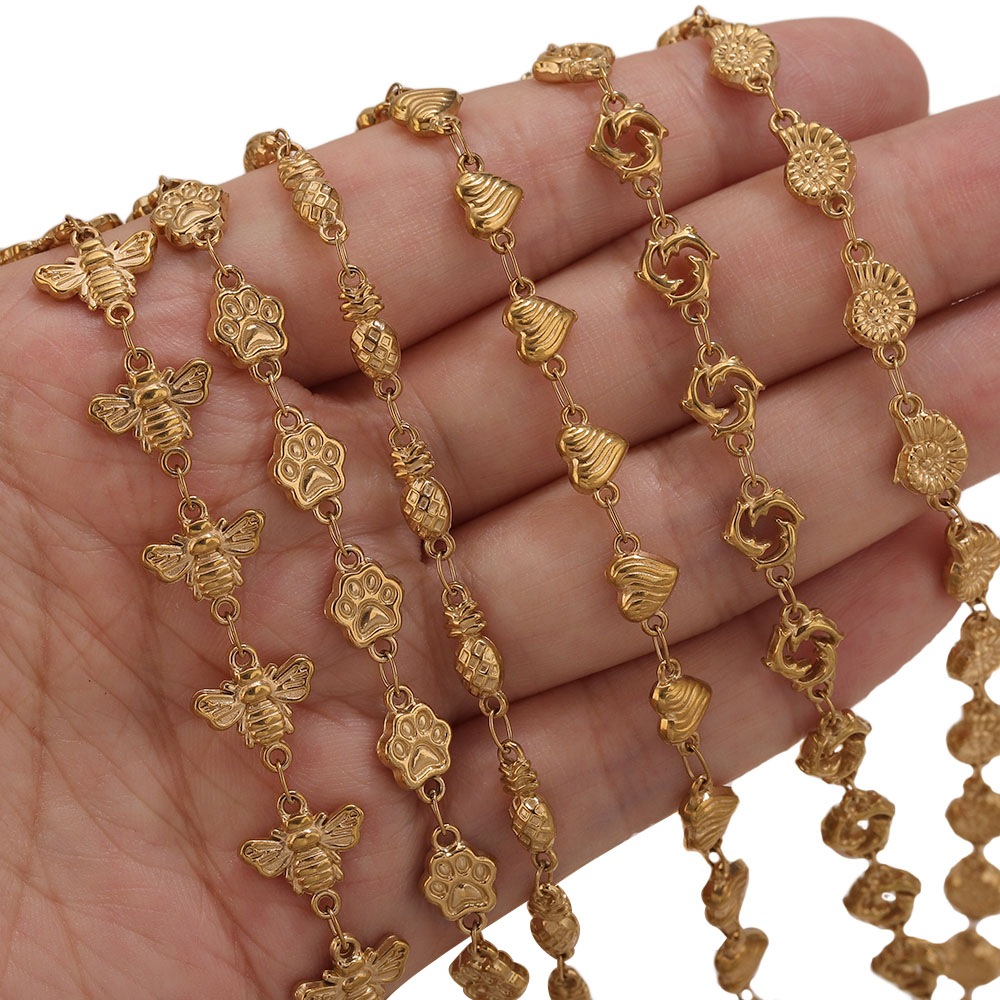 โซ่สแตนเลสเคลือบทอง PVD 1M ลาย - Body Jewelry บทวิจารณ์และราคา