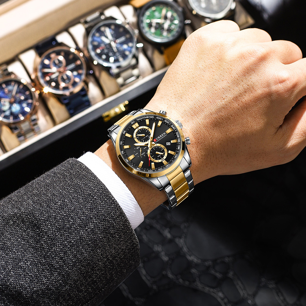 CURREN ลำลองควอตซ์โครโนสปอร์ตน - Watch Accessories บทวิจารณ์และราคา