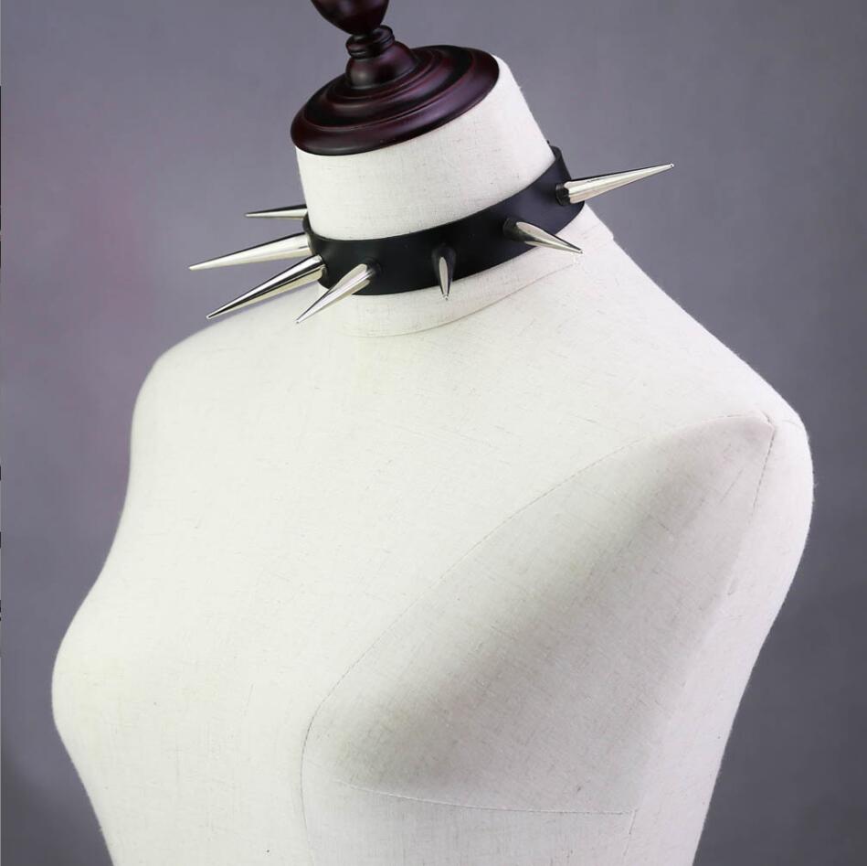 Emo Spike Choker Punk Collar ห - Goth Punk Spike Choker บทวิจารณ์และราคา