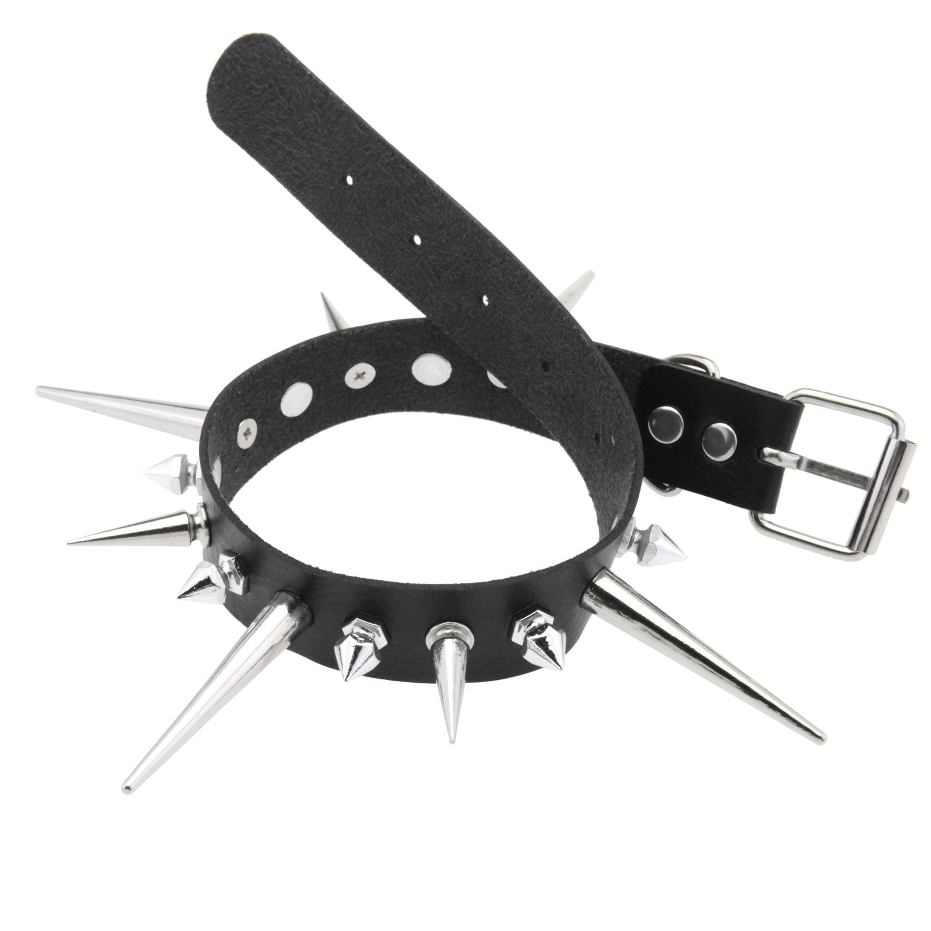 Kmvexo Punk Punk สร้อยคอแบบหมุ - Goth Punk Spike Choker บทวิจารณ์และราคา