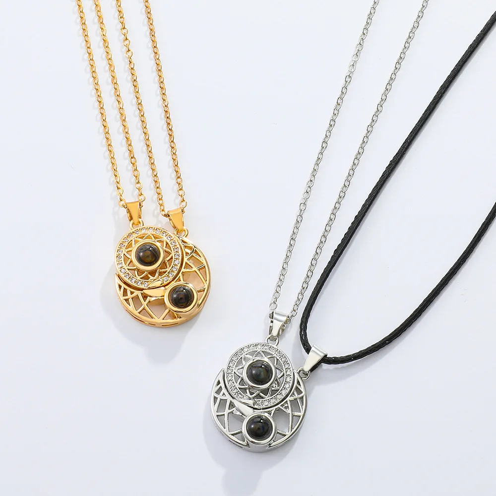 สร้อยคอคู่แม่เหล็ก 2 ชิ้น ฉายภ - Magnetic Couple Matching Necklaces บทวิจารณ์และราคา