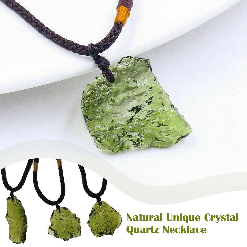 ธรรมชาติที่ไม่ซ้ํากันคริสตัลคว - Crystal Pendant Necklace Natural Stone บทวิจารณ์และราคา