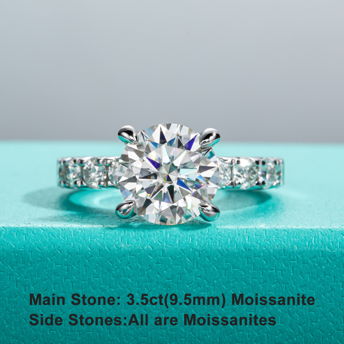 AnuJewel 4.3cttw D Color Moiss - Moissanite Engagement Ring 1 Carat บทวิจารณ์และราคา
