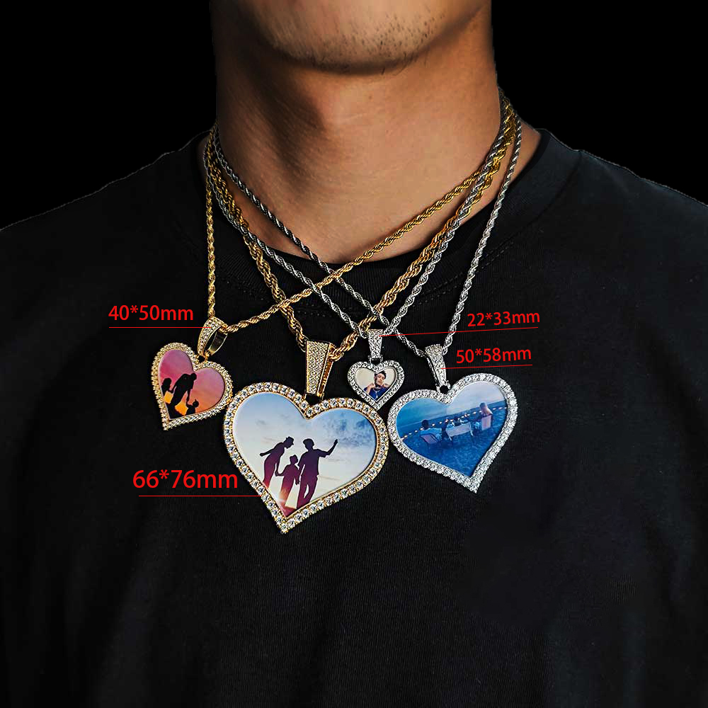 สร้อยคอจี้รูปหัวใจสไตล์ฮิปฮอป  - Heart Locket Necklace Photo บทวิจารณ์และราคา