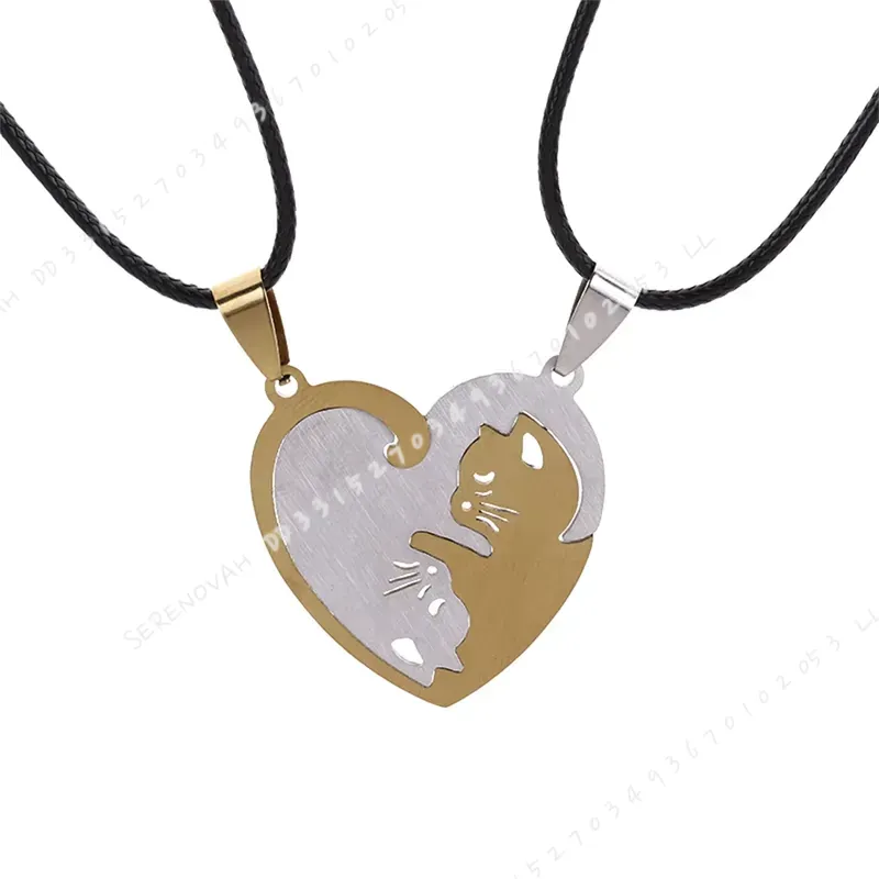 พวงกุญแจคู่รักลายการ์ตูนแมวน่า - Magnetic Couple Matching Necklaces บทวิจารณ์และราคา