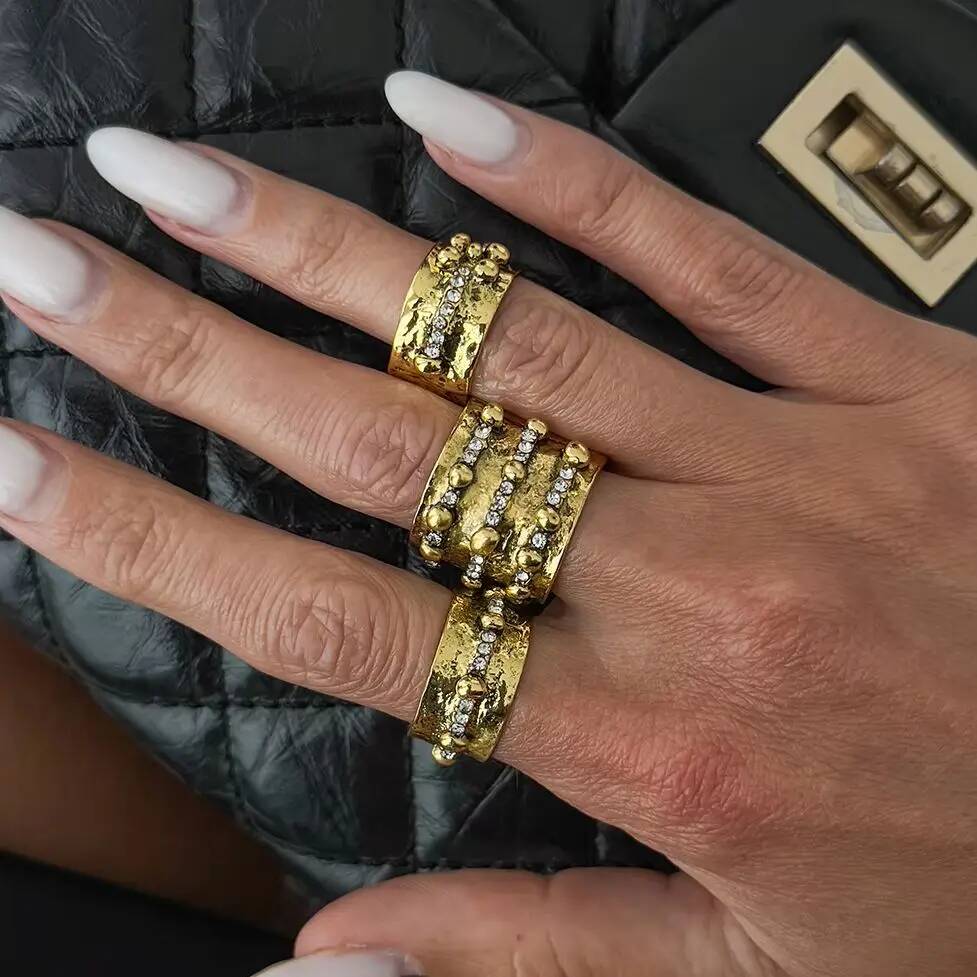 ชุดแหวนเปิดปรับขนาดได้ 3 วง ปร - Vintage Punk Knuckle Rings Set บทวิจารณ์และราคา