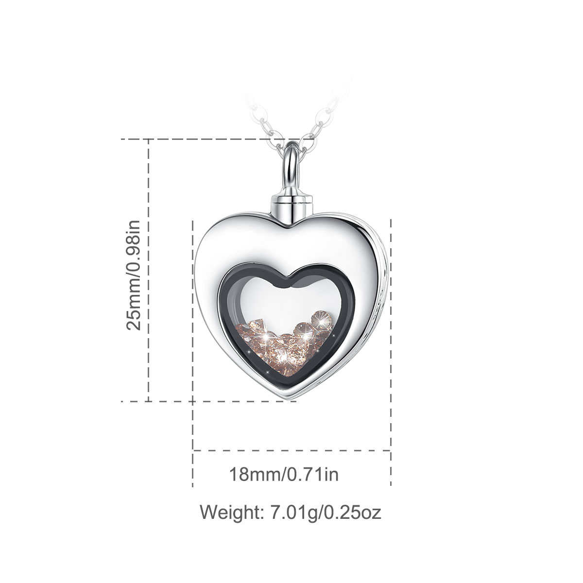 Eudora เงินสเตอร์ลิงหัวใจ Lock - Heart Locket Necklace Photo บทวิจารณ์และราคา