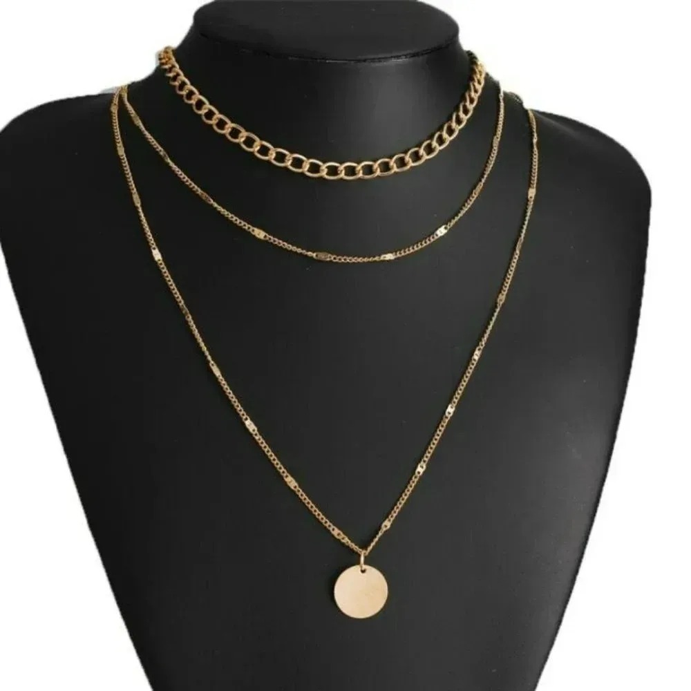 สร้อยคอจี้แบบเลเยอร์สไตล์เรโทร - Layered Pendant Necklace Aesthetic บทวิจารณ์และราคา