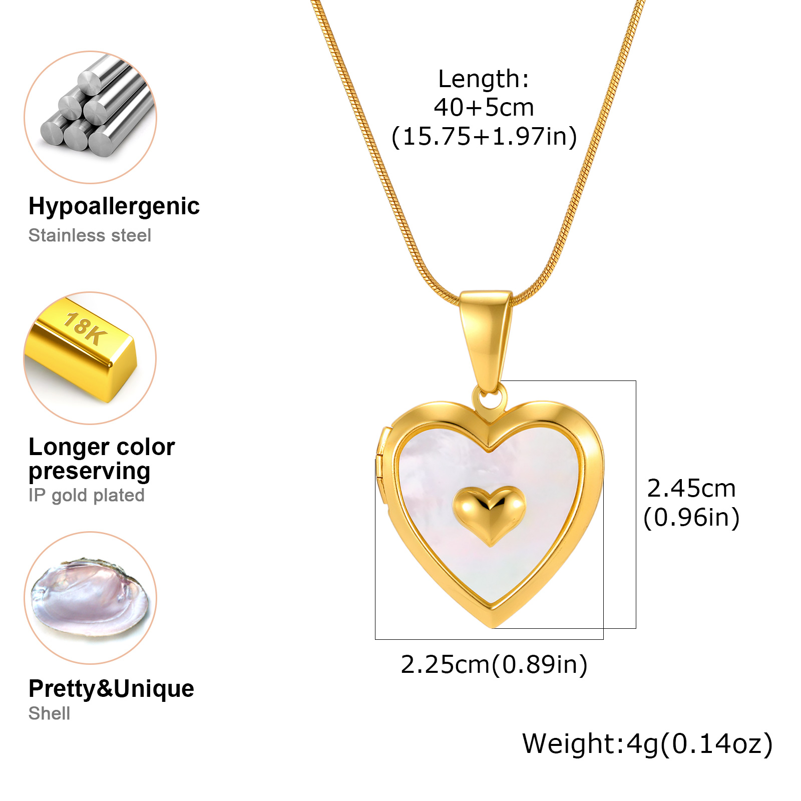 สร้อยคอจี้รูปหัวใจที่สามารถใส่ - Heart Locket Necklace Photo บทวิจารณ์และราคา