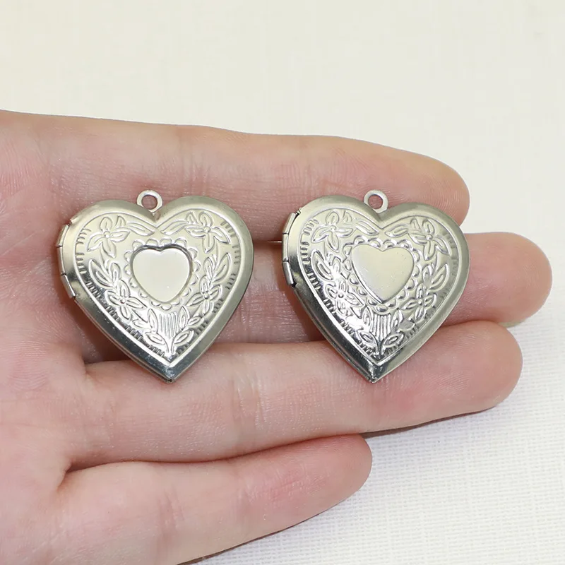Boyute liontin locket สแตนเลสร - Heart Locket Necklace Photo บทวิจารณ์และราคา