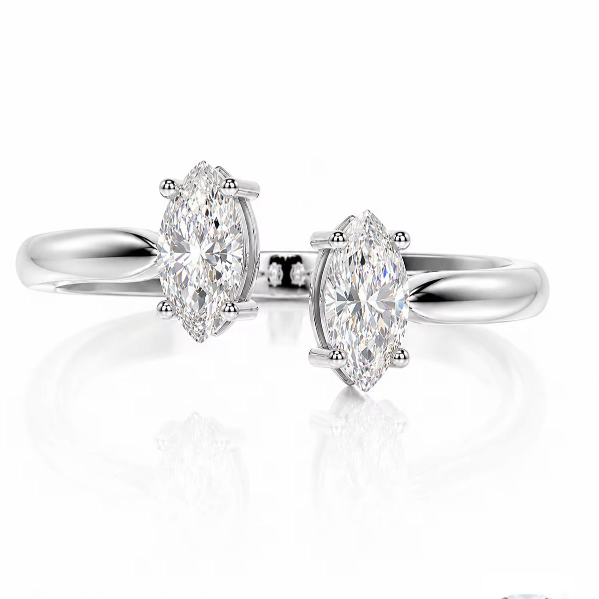 แหวนเงินแท้ 925 ขนาด 1 กะรัต พ - Moissanite Engagement Ring 1 Carat บทวิจารณ์และราคา