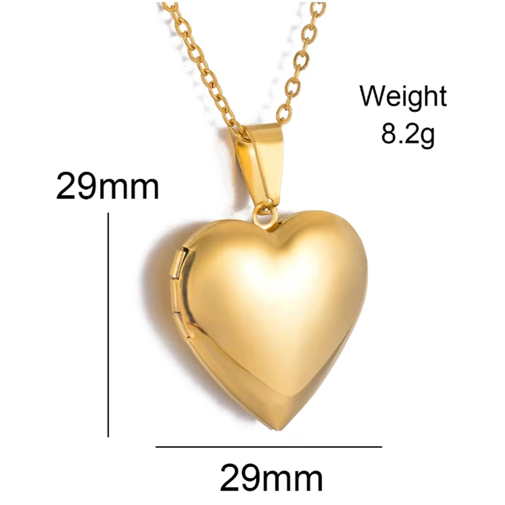 CUSTOM ส่วนบุคคล Heart Birth ด - Heart Locket Necklace Photo บทวิจารณ์และราคา