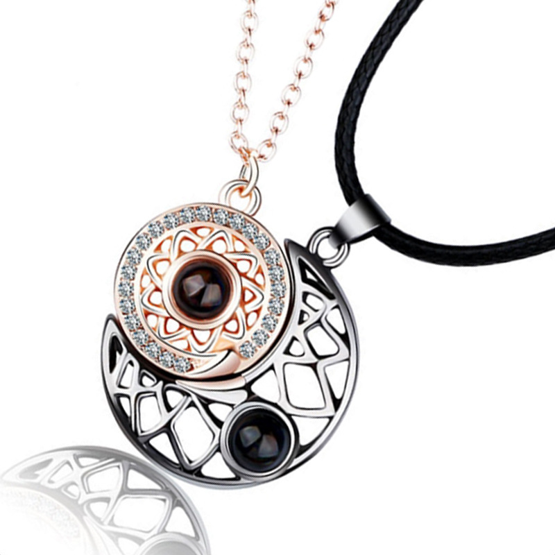 2ชิ้น/เซ็ตคู่สร้อยคอดวงอาทิตย์ - Magnetic Couple Matching Necklaces บทวิจารณ์และราคา
