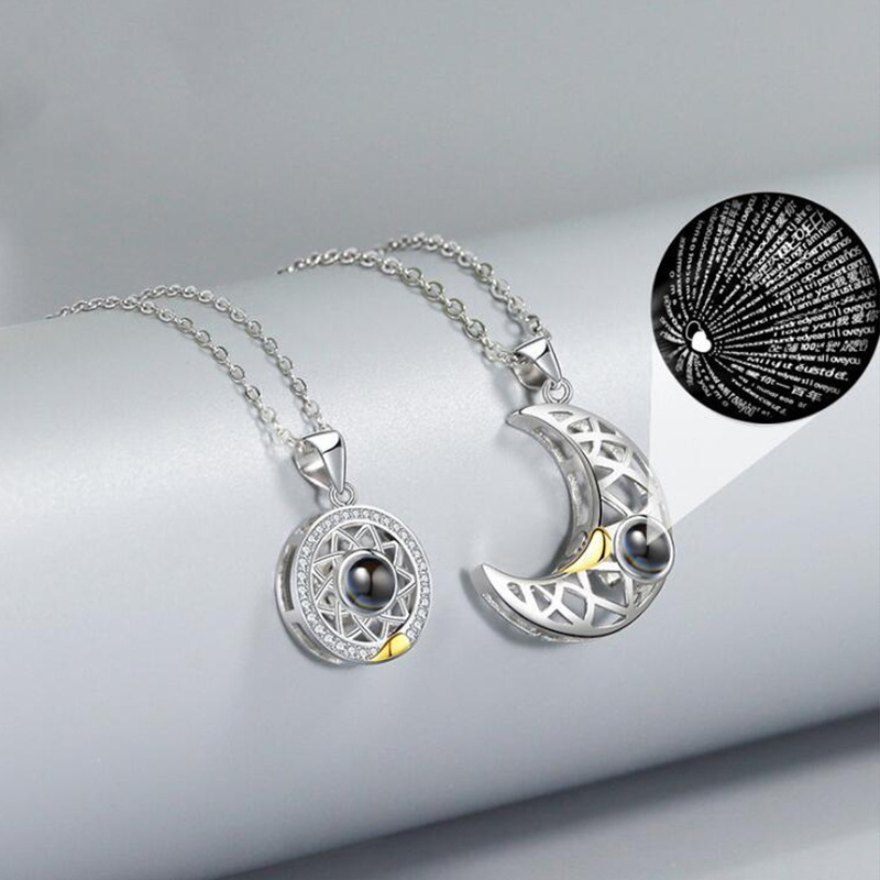 2ชิ้น/เซ็ตคู่สร้อยคอดวงอาทิตย์ - Magnetic Couple Matching Necklaces บทวิจารณ์และราคา