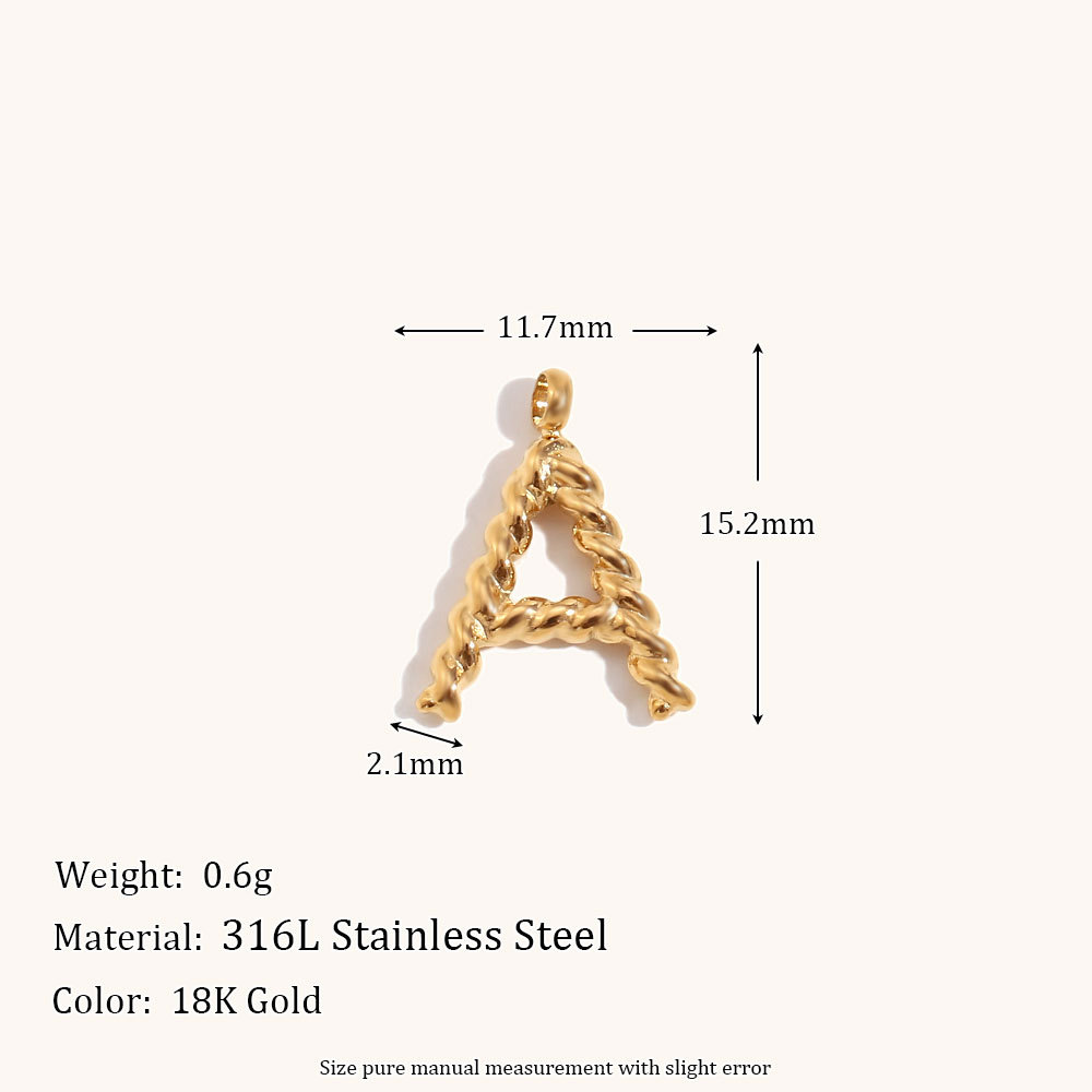 สร้อยคอจี้ตัวอักษร 3 มิติ แบบป - Initial Letter Necklace 18K Gold บทวิจารณ์และราคา