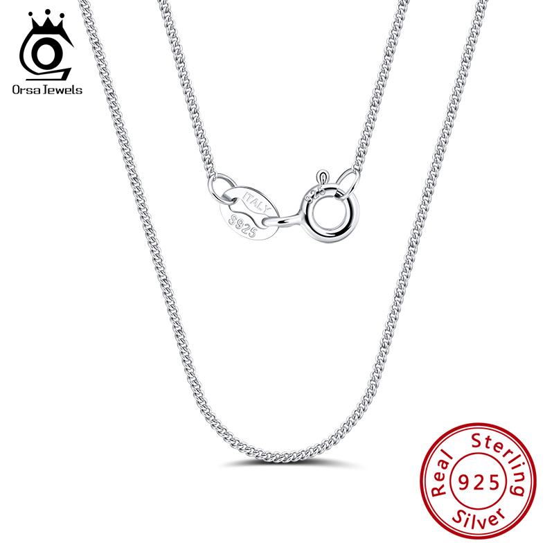 ORSA JEWELS ภาษาอิตาเลี่ยน925เ - 925 Sterling Silver Chain Necklace Men บทวิจารณ์และราคา