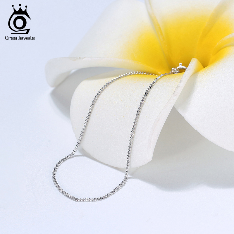 ORSA JEWELS ภาษาอิตาเลี่ยน925เ - 925 Sterling Silver Chain Necklace Men บทวิจารณ์และราคา