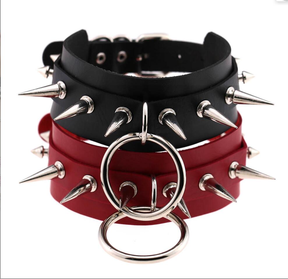 สร้อยคอแบบโชกเกอร์แบบยาวมีหนาม - Goth Punk Spike Choker บทวิจารณ์และราคา