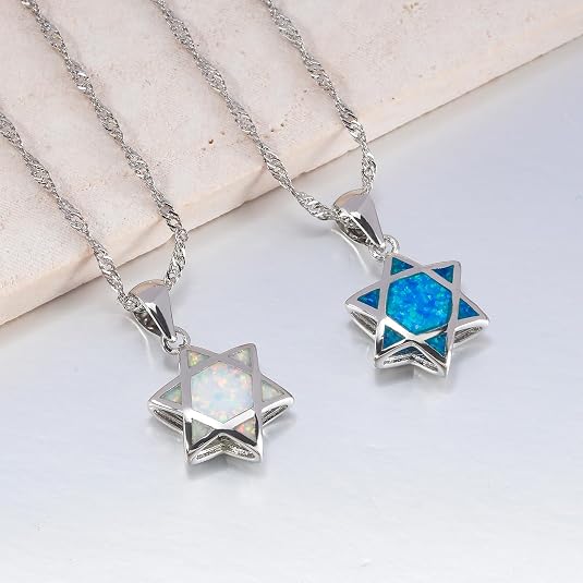 จี้สร้อยคอรูปดาวหกแฉกโอปอลแบบก - Necklaces บทวิจารณ์และราคา