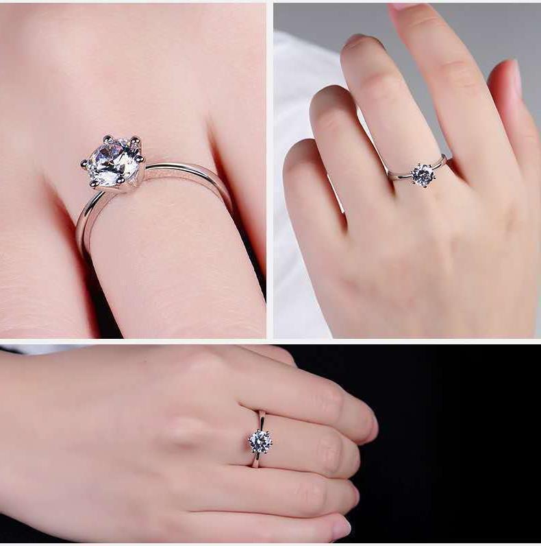 แหวนทรงหกเหลี่ยมที่ดูหรูหราในโ - Moissanite Engagement Ring 1 Carat บทวิจารณ์และราคา