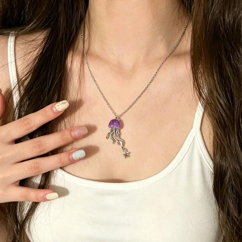 สร้อยคอโชคเกอร์สองชั้นลายแมงกะ - Layered Pendant Necklace Aesthetic บทวิจารณ์และราคา