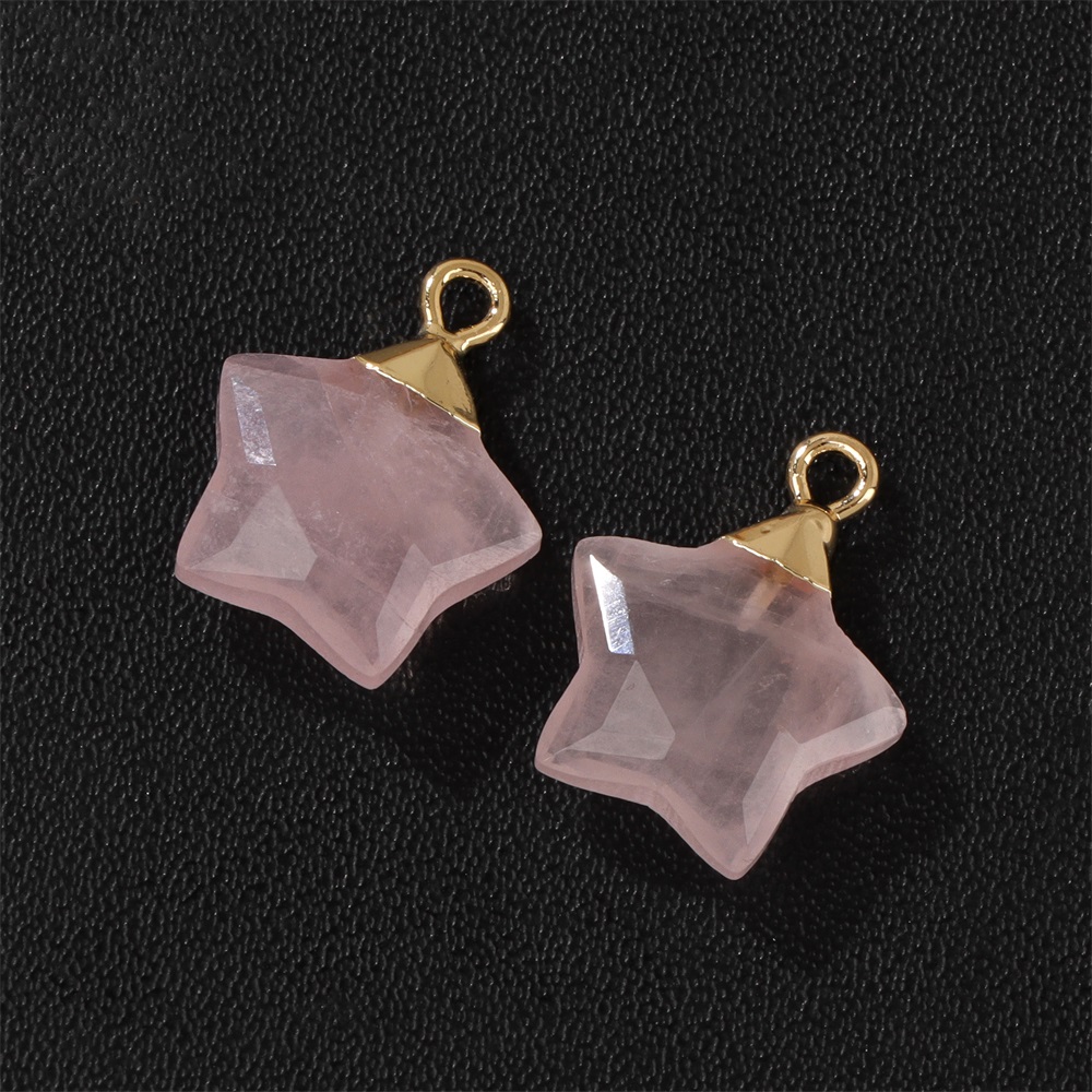 2ชิ้นรูปดาว liontin Batu 15มม. - Crystal Pendant Necklace Natural Stone บทวิจารณ์และราคา