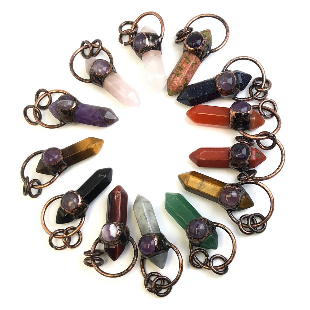 จี้คริสตัลควอตซ์หินธรรมชาติสำห - Crystal Pendant Necklace Natural Stone บทวิจารณ์และราคา